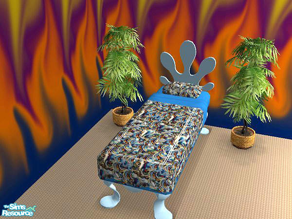 Sims 2 — Fun-N-Funky in Blue - Bed by munchkin_brat — Matches other items in the Fun-N-Funky Blue set. 