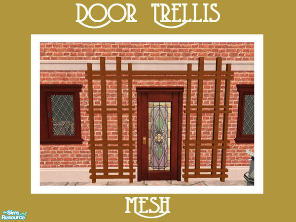 Sims 2 — Door Trellis  by Shakeshaft — Part of a new mesh set comprising of a Door Trellis and Blossoms to decorate your