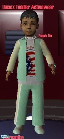 Sims 2 — Toddler Windbreakers - Green Girls by Morganthe — Part of Toddler Activewear/windbreaker set *You must also