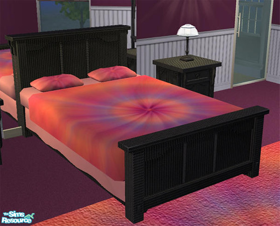 Sims 2 — Verso Bedroom - Bed by Cloisonne — I found the carbon fibre texture so interesting I tried it on furniture,and I