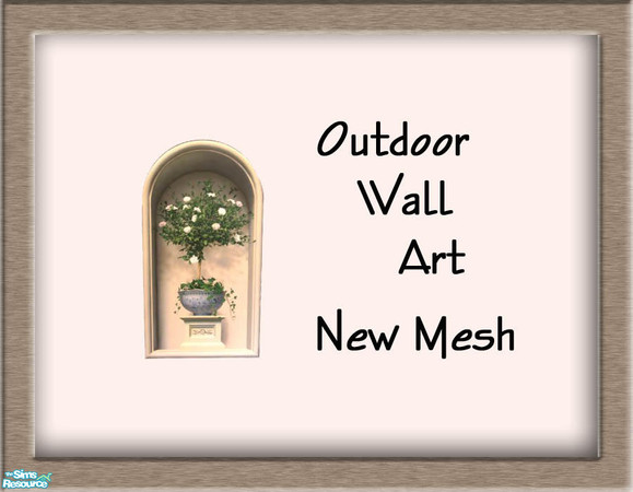Sims 2 — Outdoor Wall Art - Mesh by Shakeshaft — Part of a collection of wall art for your exterior walls, includes