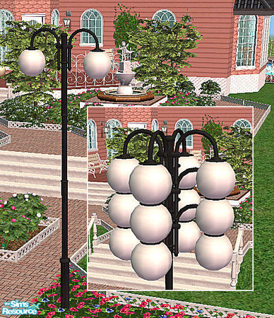 Sims 2 — Contempo Park Globe Light 8 by chrissy6930 — Contempo Park Globe Light with 2 globes, high. No cheatcode