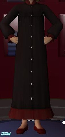 Sims 2 — Girls Black Royal Nightgown (Child) by Morganthe — My all your dreams be dark