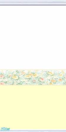 Sims 2 — Yellow Paint Bordered Wall by BarbAnn — TSRAA Member
