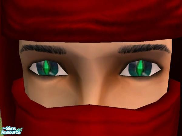 Sims 2 — Mood Icon by zachacubed — Eyes that have a green mood icon in them.