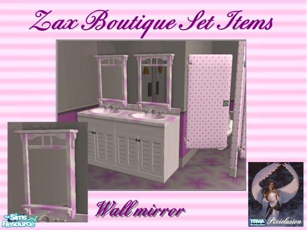 Sims 2 — Boutique wall mirror by pixielusion — Part of Zax Boutique set