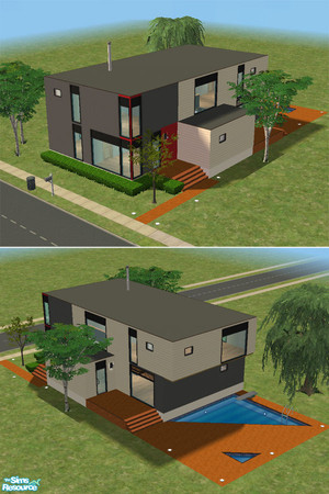 Sims 2 — FabCube - Model A by Sim_Imy — Spacious home with 3 bedrooms, 2 on-suite bathrooms and a 3rd full bath on the