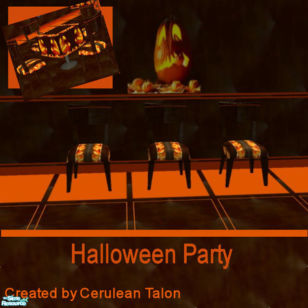 Sims 2 — Halloween Party Set - Dining Chair by Cerulean Talon — Your Sims can throw the best Halloween party in the