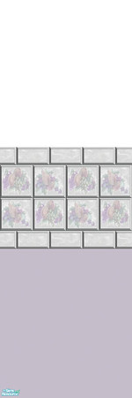 Sims 2 — Fruit Tile Kitchen Set - Individual Item by Lorah — Beautiful kitchen set in grey, lavender and aqua.