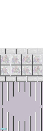 Sims 2 — Fruit Tile Kitchen Set - Individual Item by Lorah — Beautiful kitchen set in grey, lavender and aqua.