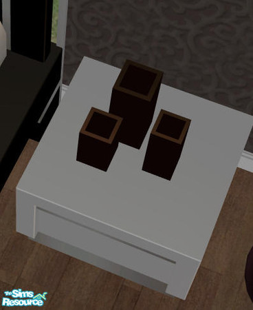 Sims 2 — Teo Bedroom in black - Small Vases by TSR Archive — Recolor of Shoukeirs Teo Bedroom in black ***Req. Teo