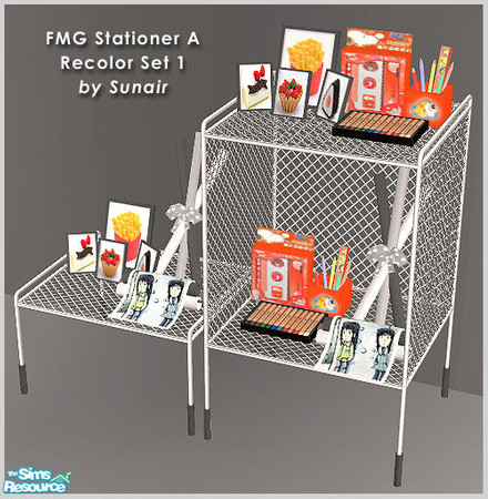 Sims 2 — FMG Stationer A - Recolor set 1 by Sunair — FMG Stationer A - Recolor set 1 (black)