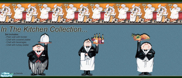 Sims 2 — In the Kitchen - Denim Wall Collection by dancbauer — Wallcoverings by Danielle This set works perfectly in your