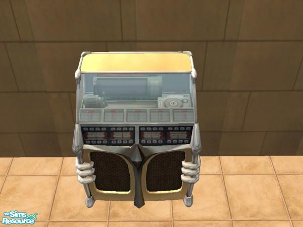 Sims 2 — Pharaoh's Restaurant - Bar - Jukebox by luvs10s — Gold and black with dark chrome accents. Recolour of Maxis