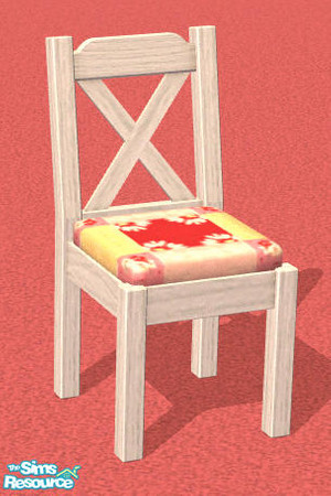 Sims 2 — Cowpoke Furniture for Girls! - Chair by Shannanigan — This is the mesh file required for recolors to work in