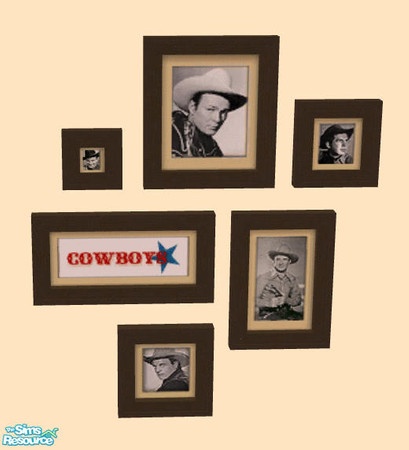 Sims 2 — Cowpoke Furniture for Boys!  - Painting by Shannanigan — Recolor of Maxis Painting Cluster from Base Game.