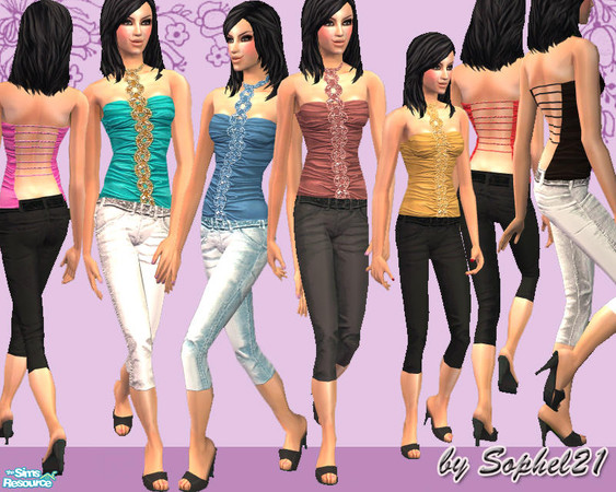 Sims 2 — SO_Collection_038 by Sophel21 — Set of 8 whole outfits for your female adults and young adults. They come with: