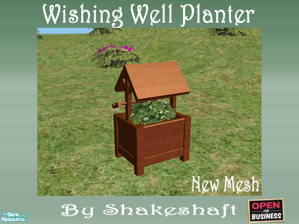 Sims 2 — Wishing Well Planter - New Mesh by Shakeshaft — Part of a new mesh set of Wishing Well Planters, the set has 1