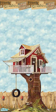 Sims 2 — TL - Kids Walls - ClubHouse Wall 2 by TabbyLou — Second wall in Clubhouse group in Kids Wall sets. Use with Wall
