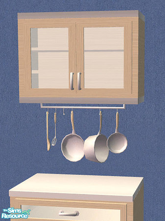 Sims 2 — Maya Kitchen - Rack MESH by Bitzybus — Ment to be placed under kitchen cabinets. Polygons: 1296 Vertices: 797