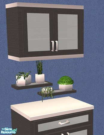 Sims 2 — Maya Kitchen - Black Herbs Shelf by Bitzybus — *recolor* requires mesh file