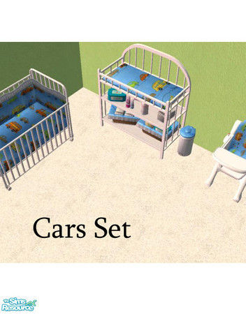 Sims 2 — Cars Nursery Set by agaliha5 — a fun cars & vechiles fabric set