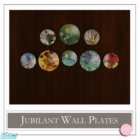 Sims 2 — Jubilant Wall Plates VanGo by DOT — Jubilant Wall Plates VanGo. Sims 2 by DOT of The Sims Resource.