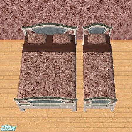 Sims 2 — D2DVictorian Red Bedding by D2Diamond — Red bedding that match my Victorian wallpapers! The Soma Glass bed frame