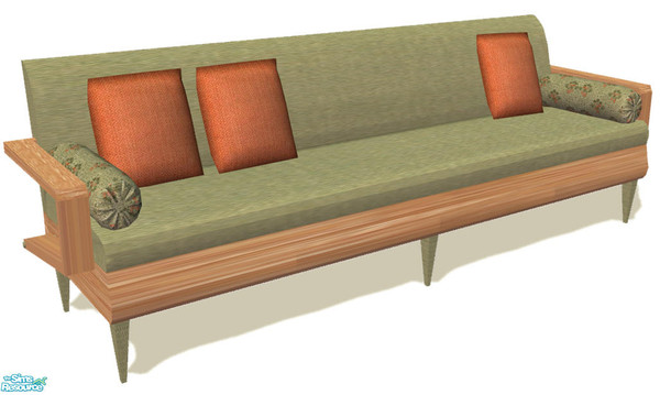 Sims 2 — Nifty 50's Sofa by dancingaphrodite — Mom beamed with pride as the furniture deliverymen brought in this sage