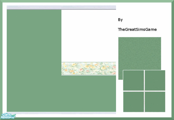 Sims 2 — Wall & Floor Set by BarbAnn — TSRAA member