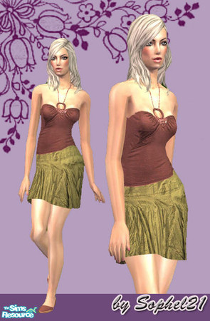 Sims 2 — SO_ElderCollection_002 - 3 by Sophel21 — whole outfit for elder female. comes with: neckholder top, skirt with