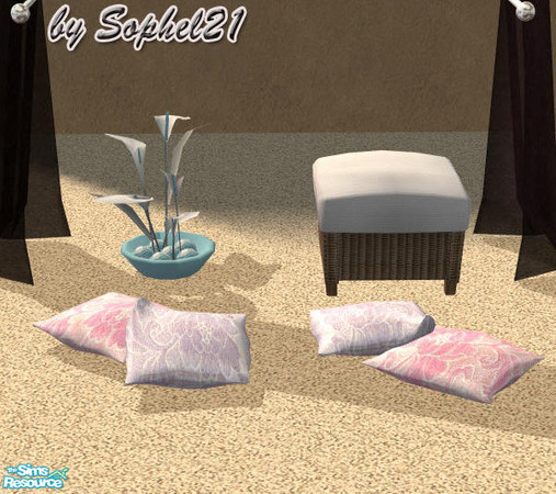 Sims 2 — Pillows - lilac/rose pattern by Sophel21 — pillows which based on the grandiose mesh from Sunair. There are deco