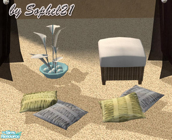 Sims 2 — Pillows - grey/green by Sophel21 — pillows which based on the grandiose mesh from Sunair. There are deco and you