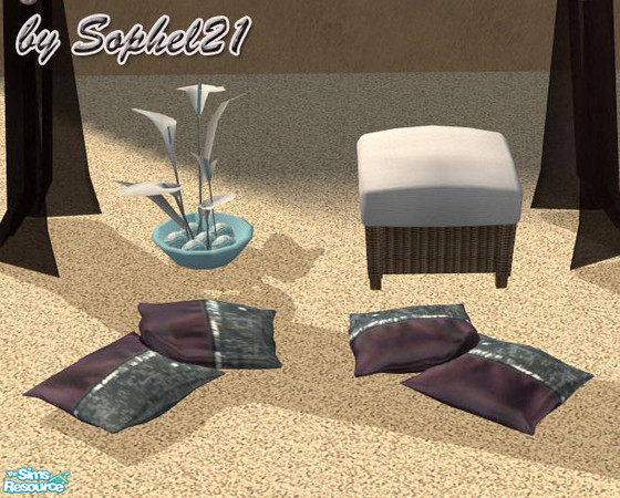 Sims 2 — Pillows - lilac/glitter by Sophel21 — pillows which based on the grandiose mesh from Sunair. There are deco and