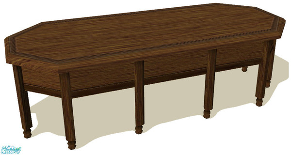 Sims 2 — Sierra Vista Coffeetable by dancingaphrodite — Antique dark wood with rope trim