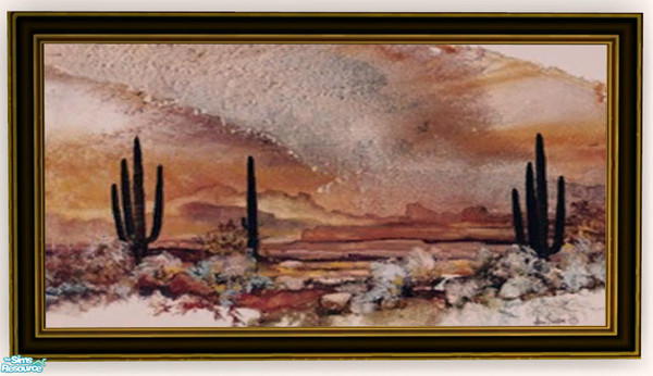 Sims 2 — Adin Shade's Sunset Point by dancingaphrodite — A southwestern sunset is captured in this beautiful painting!