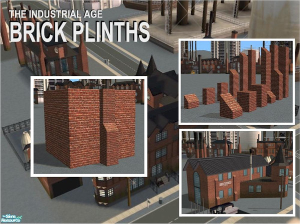 Sims 2 — Double to Single Depth Plinth by Cyclonesue — A brick plinth to add decorative touches to your Victorian