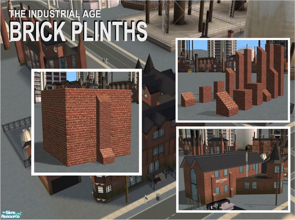 Sims 2 — Short Double to Single Chamfer Plinth by Cyclonesue — A brick plinth to add decorative touches to your Victorian