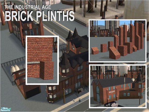 Sims 2 — Higher Foundation Plinth (double) by Cyclonesue — A double-depth brick plinth to add decorative touches to your