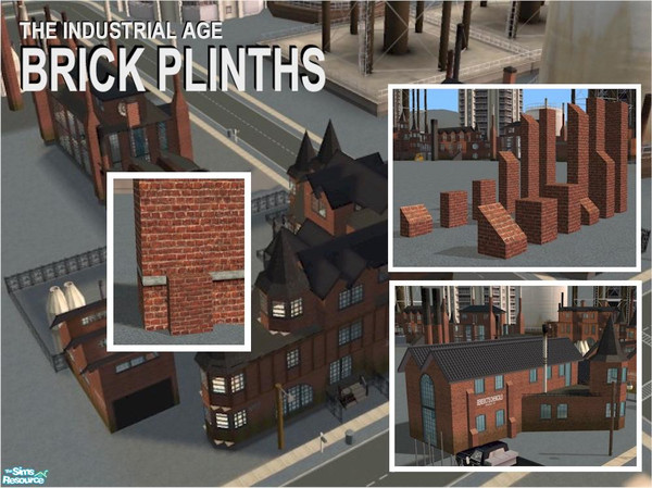 Sims 2 — Standard Foundation Plinth (single) by Cyclonesue — A single-depth brick plinth to add decorative touches to