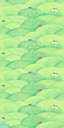 Sims 2 — Countryside Cows - Wall 1 by pegasussims — A wall to go with the Countryside Collection.