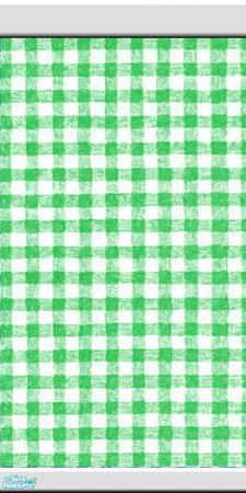Sims 2 — Mint Gingham wall by Raveena — Part of the Gingham Galore set which includes gingham curtains, walls and floors.