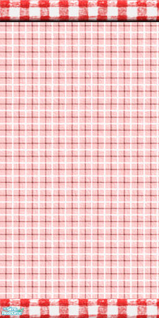 Sims 2 — Red Gingham wall - Textured by Raveena — Part of the Gingham Galore set which includes gingham curtains, walls