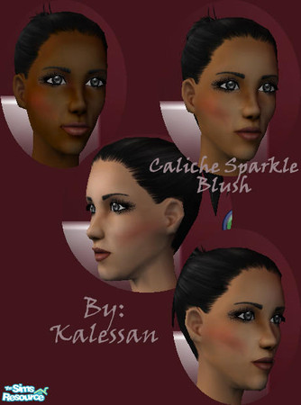 Sims 2 — Caliche Sparkle Blush by ladykalessan — A rusty red blush.