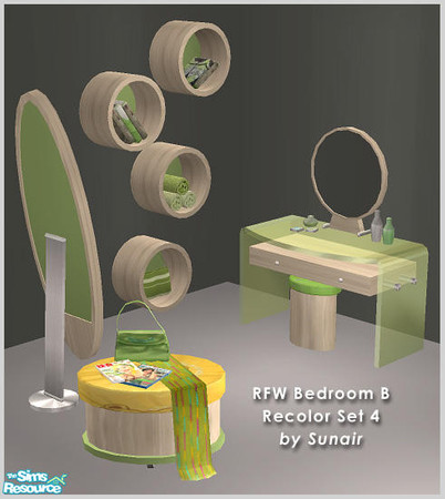Sims 2 — RFW Bedroom B - Recolor set 4 by Sunair — RFW Bedroom B - Recolor set 4 (nature)
