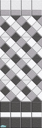 Sims 2 — Tiles - Individual Item by Lorah — Tile walls and floors in grey, blue, green and lavender.