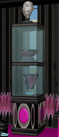 Sims 2 — SnapDragon Lounge -Deco mask by Cloisonne — Mask decoration for the column.