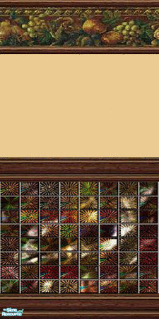 Sims 2 — LJK_Tuscany_Kitchen - Wall by ljkane — Matching Wall for the Tuscany kitchen