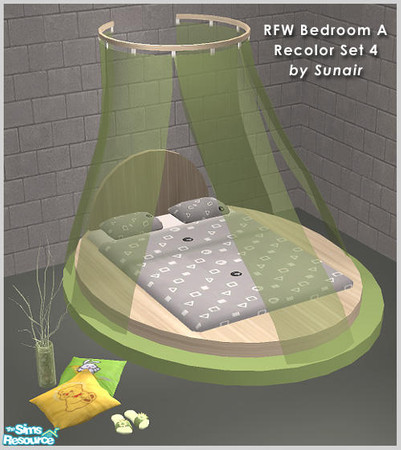 Sims 2 — RFW Bedroom A - Recolor set 4 by Sunair — RFW Bedroom A - Recolor set 4 (nature)