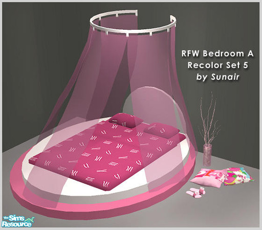 Sims 2 — RFW Bedroom A - Recolor set 5 by Sunair — RFW Bedroom A - Recolor set 5 (white)